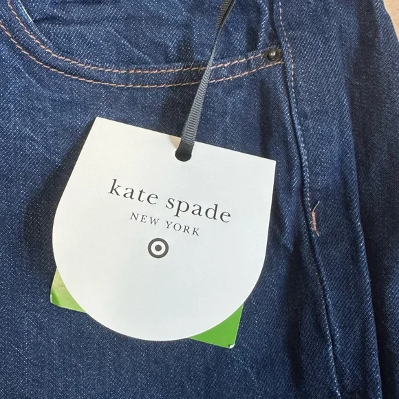 NWT Kate Spade x Target Limited Edition size 8 Dark Blue Cuffed Jeans - Picture 5 of 11